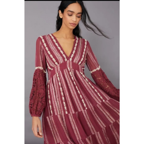 Anthropologie Verb Pallavi Singhee Embellished Dress‎ Size 8 - Picture 5 of 14